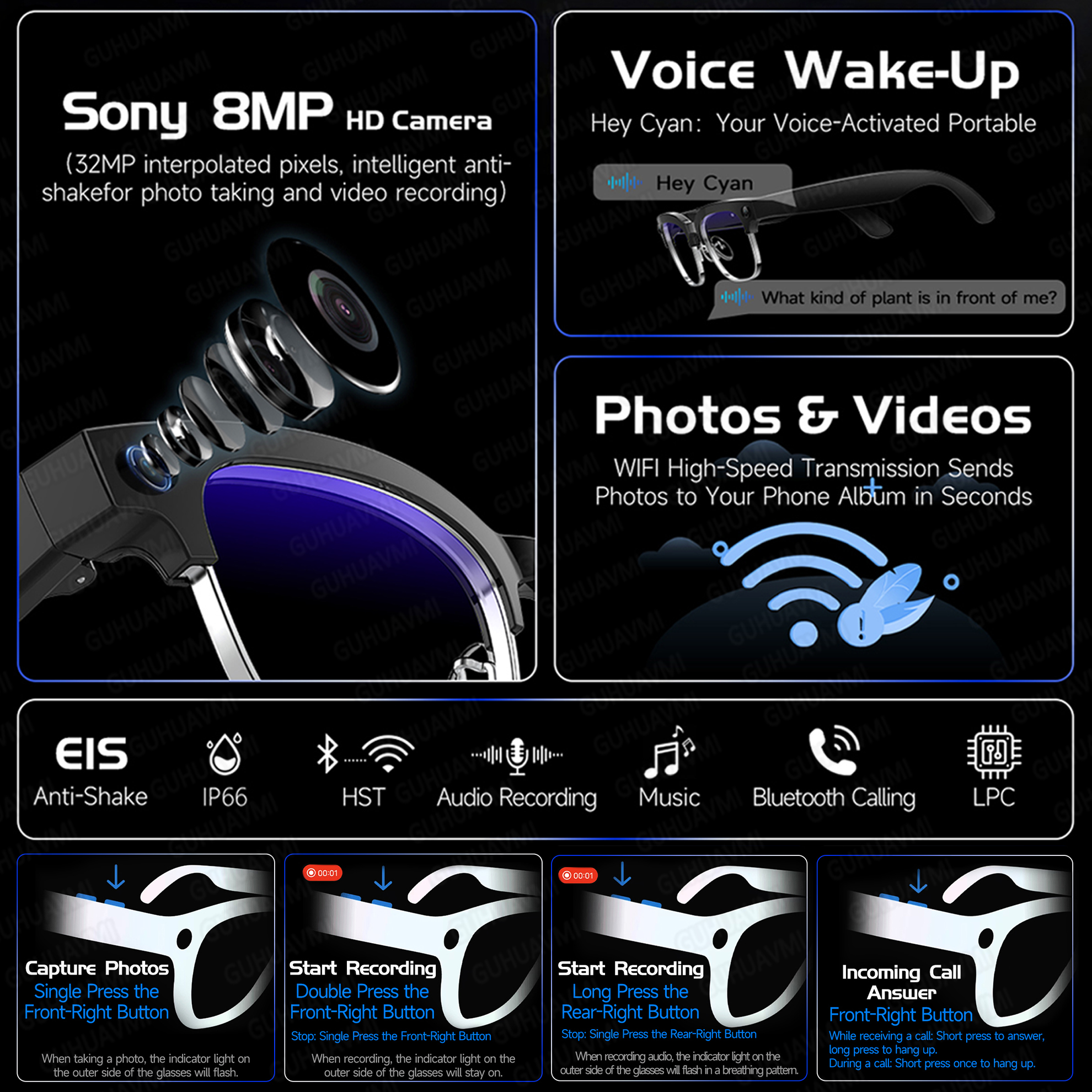 New HOT Business Smart Glasses - Webcam Hd 1080P ulasan dan harga