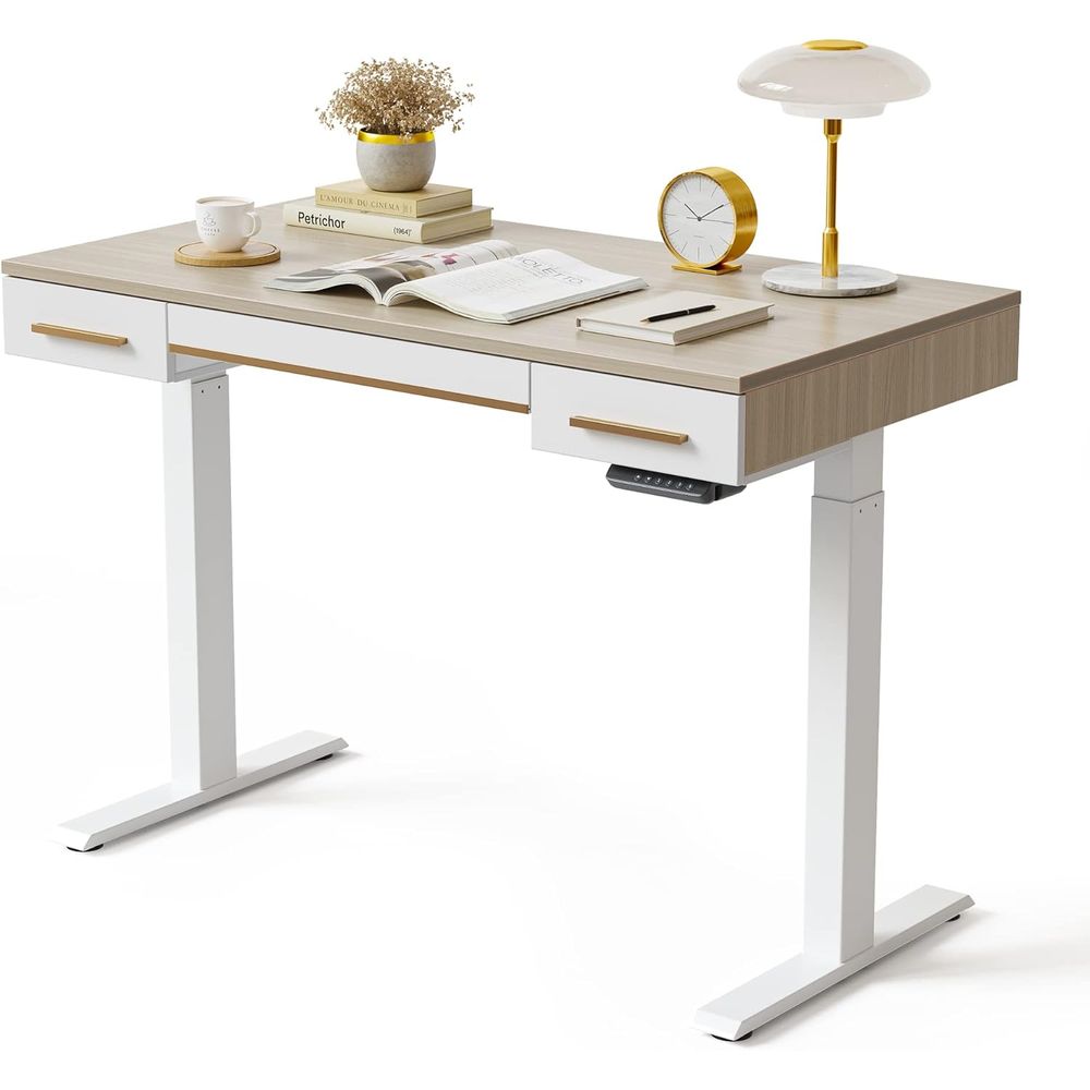 Electric Standing Desk, 3 Draw - Home Office Desks ulasan dan harga
