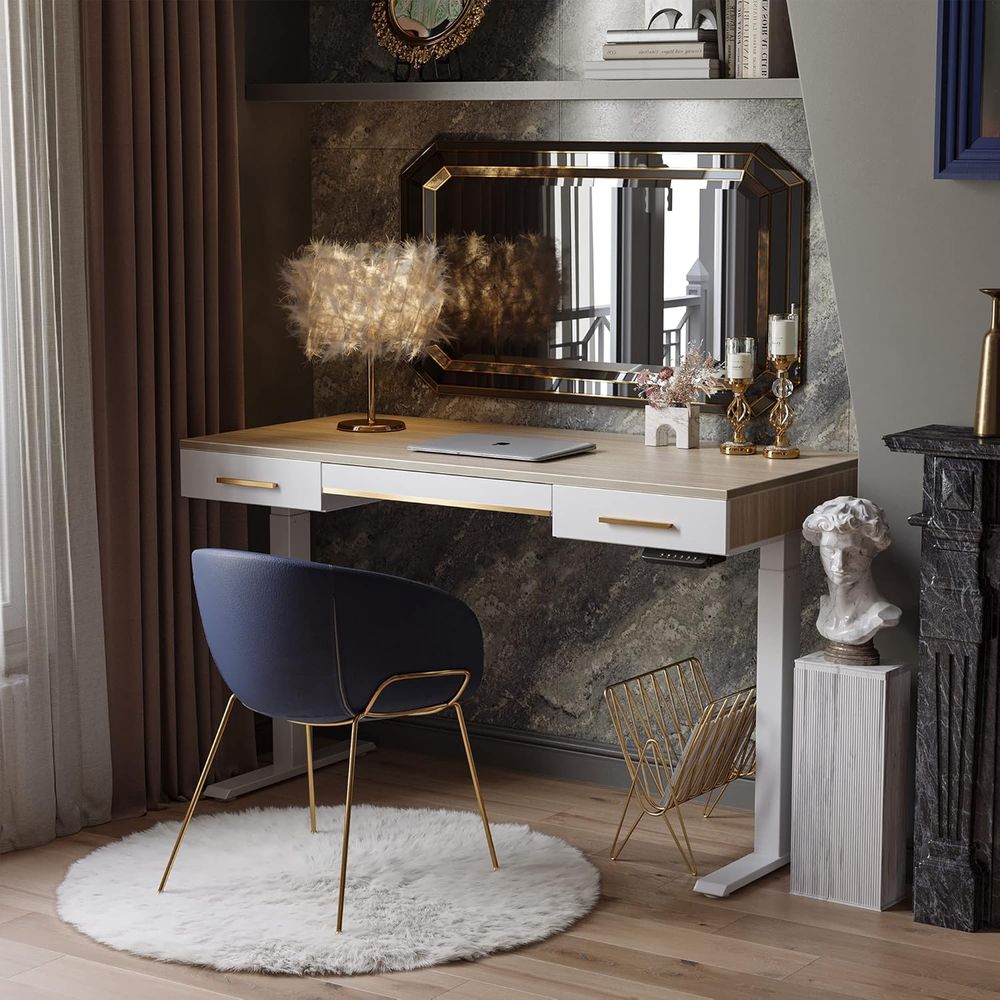 Electric Standing Desk, 3 Draw - Home Office Desks ulasan dan harga