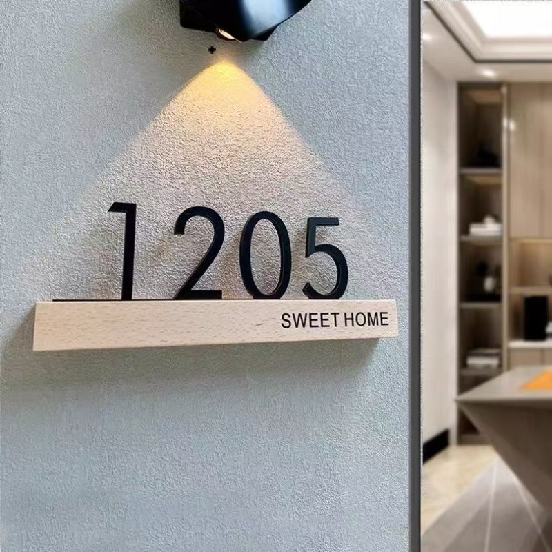 Acrylic Door Plate Shop Sign C - Home Office Number ulasan dan harga