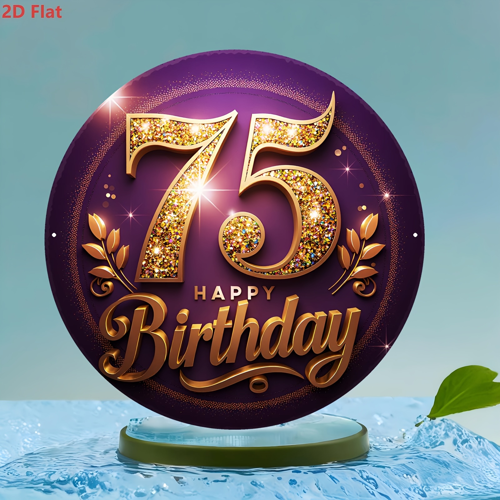 2D Flat, 1pc 75th Birthday Num - Home Office Number ulasan dan harga