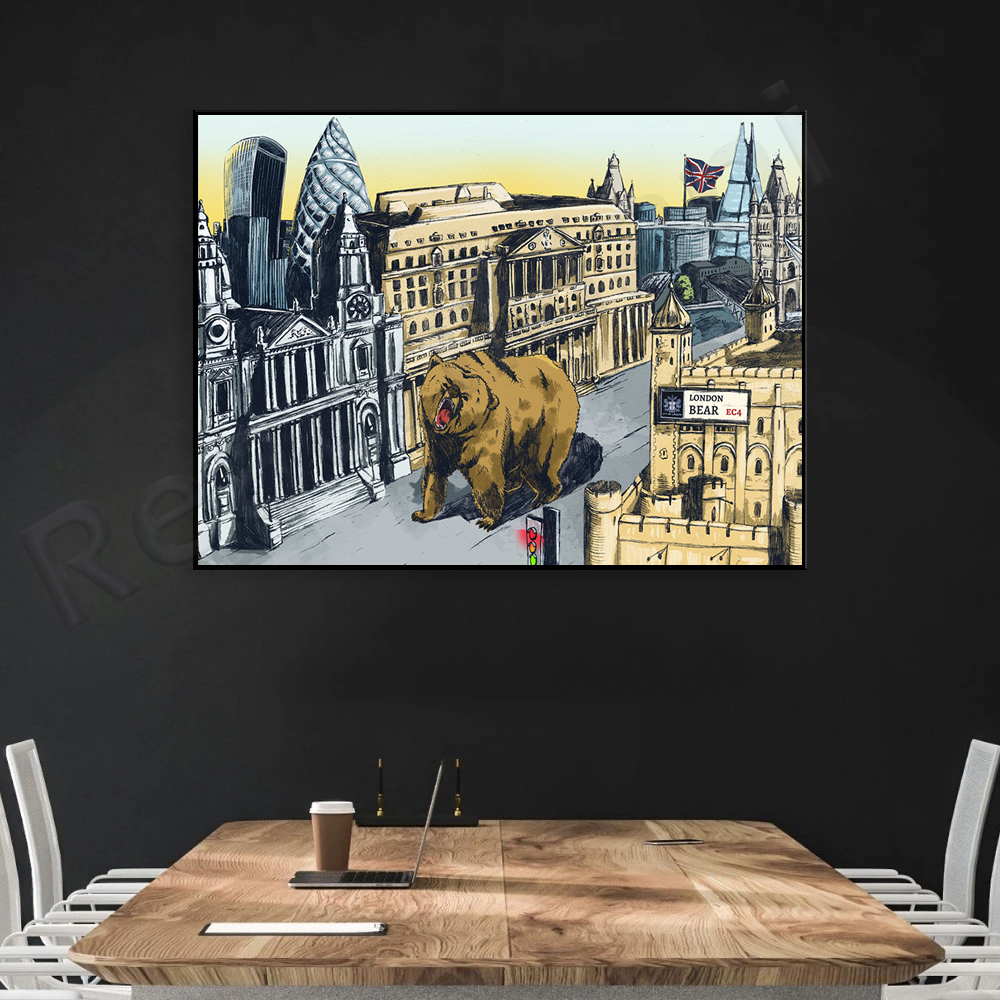 Stock Market Poster | The City - Home Office London ulasan dan harga
