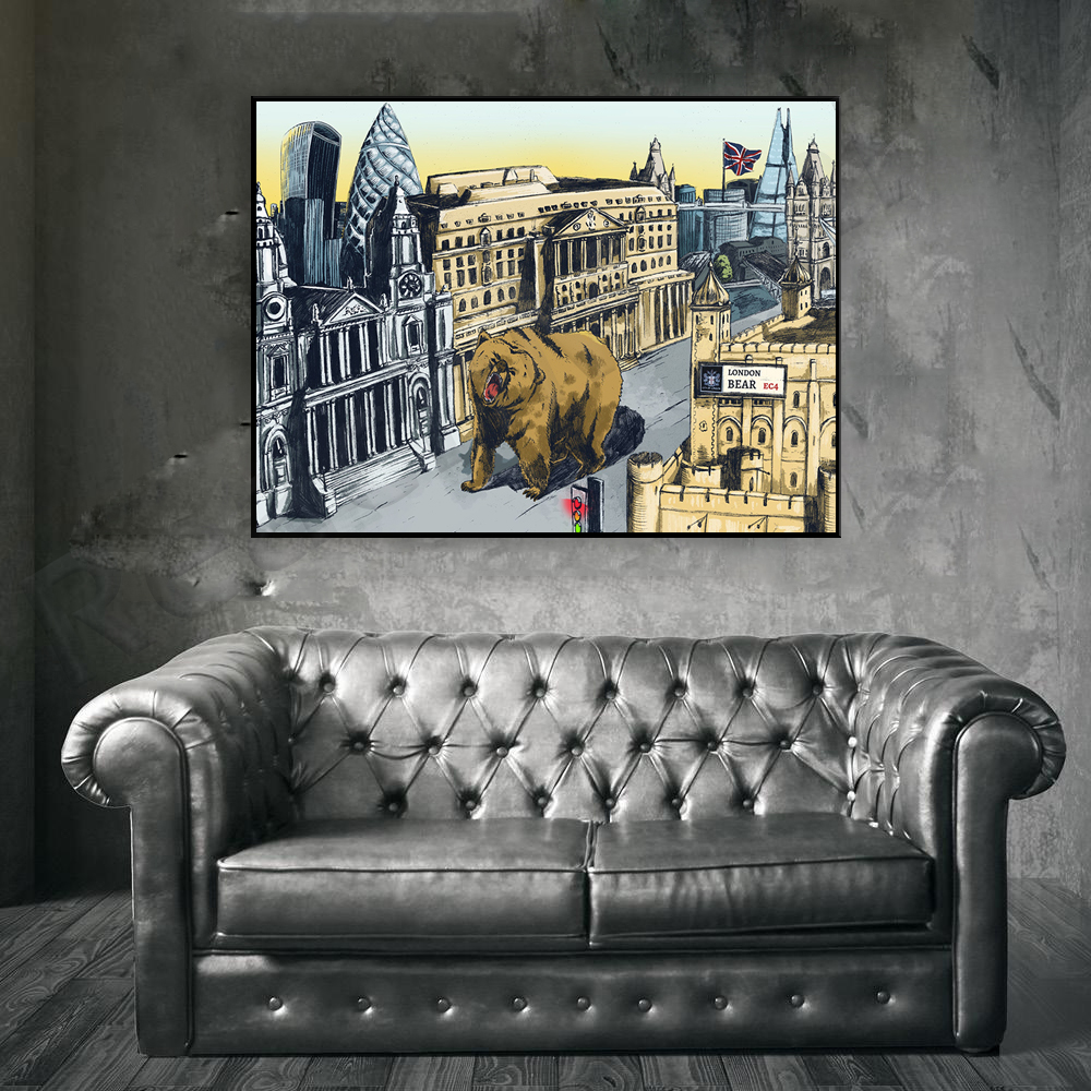 Stock Market Poster | The City - Home Office London ulasan dan harga