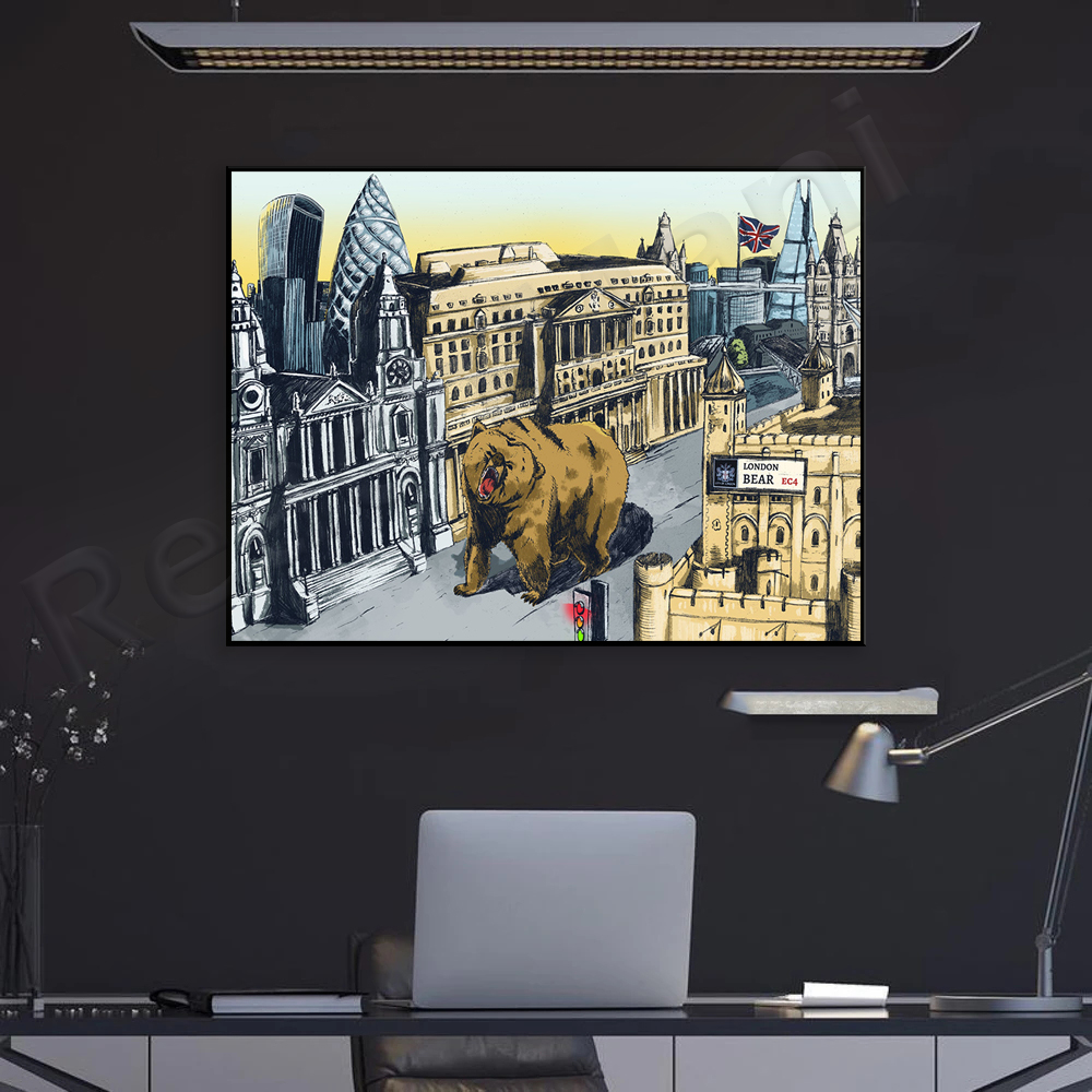 Stock Market Poster | The City - Home Office London ulasan dan harga