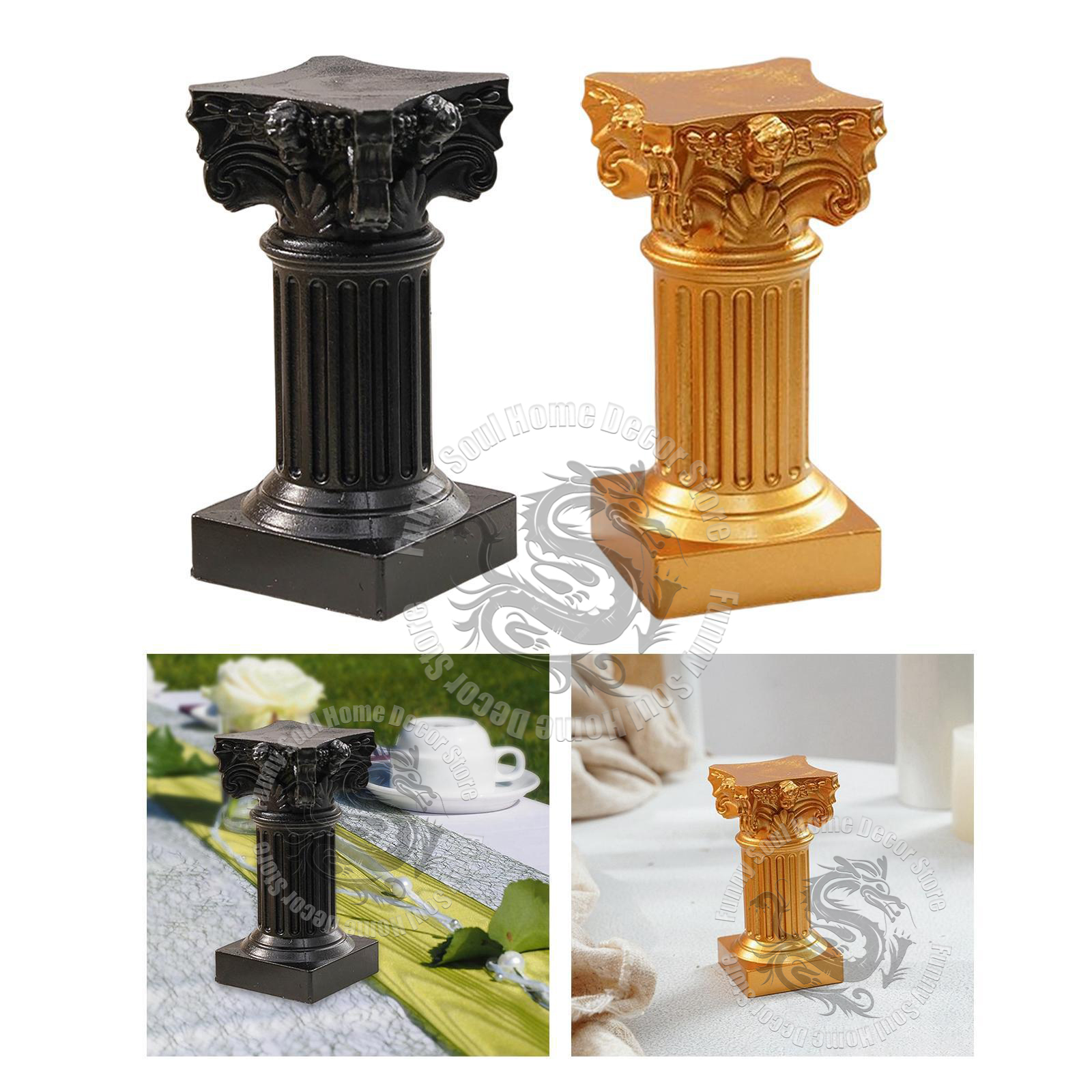 Nordic Roman column candlestic - Home Office Architecture ulasan dan harga