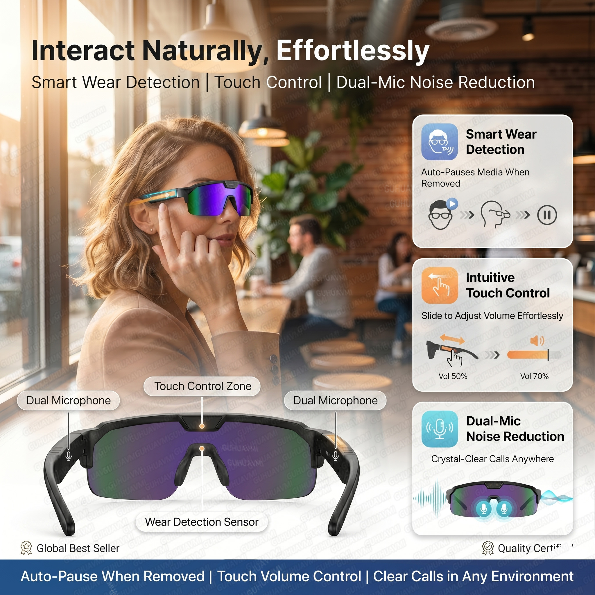 Smart Glasses with 4K HD Anti- - Webcam Hd 1080P ulasan dan harga