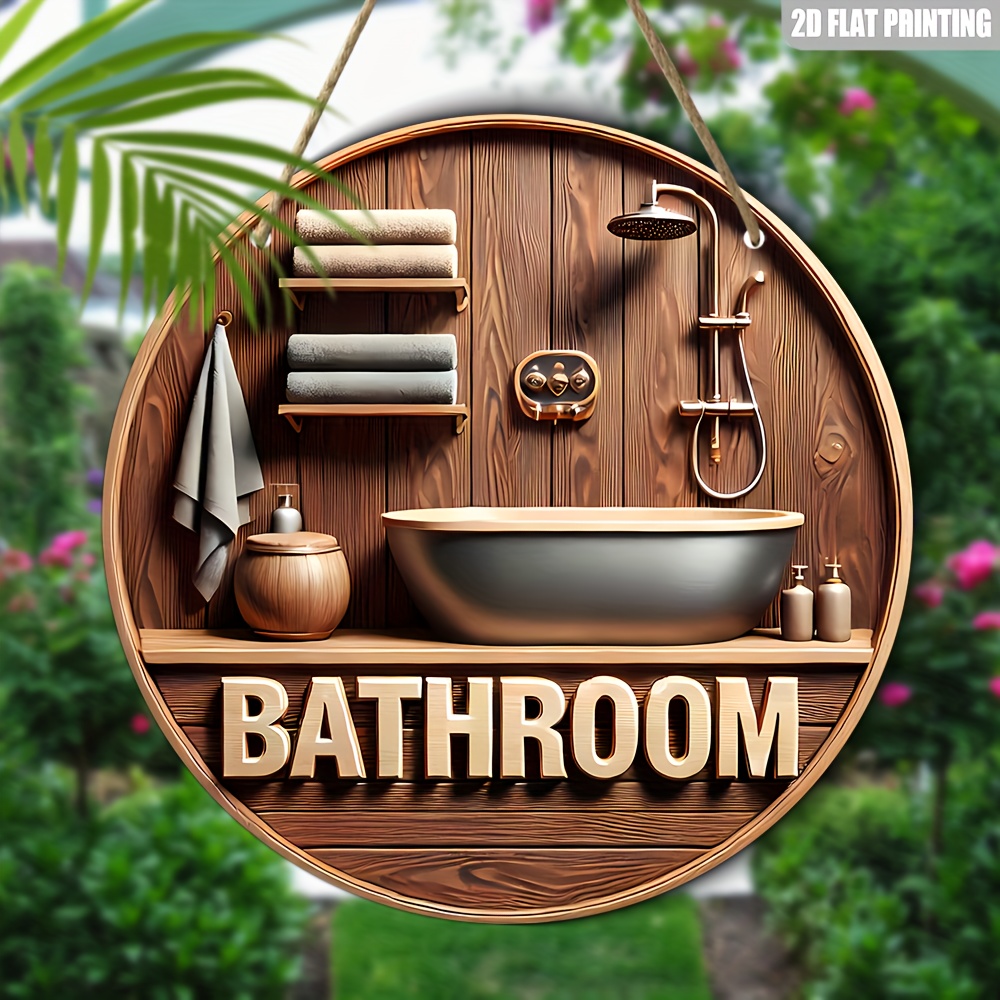 1 Piece 2D Wooden Disc Bathroo - Home Office Architecture ulasan dan harga