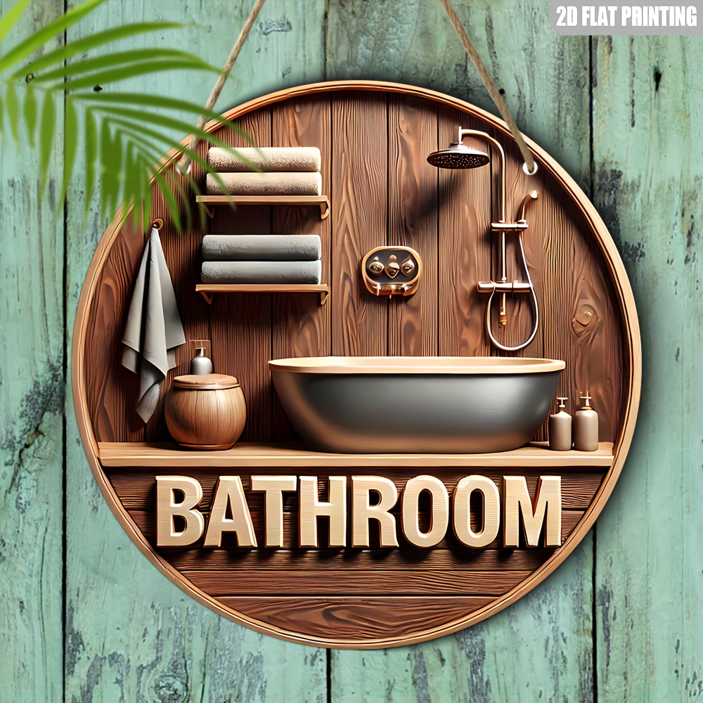 1 Piece 2D Wooden Disc Bathroo - Home Office Architecture ulasan dan harga