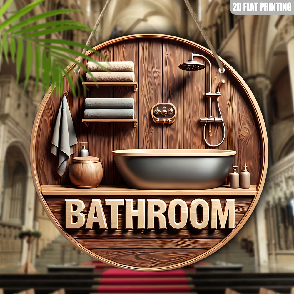 1 Piece 2D Wooden Disc Bathroo - Home Office Architecture ulasan dan harga