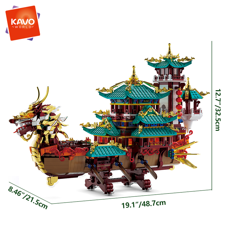 KAVOWORLD 2453PCS Chinese Drag - Home Office Architecture ulasan dan harga
